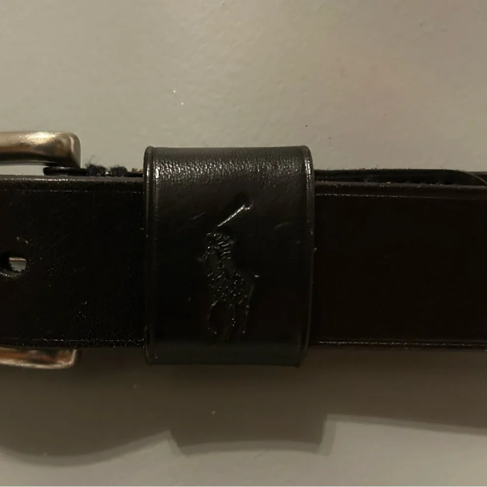 Polo by Ralph Lauren Boy’s Size 26 Leather Belt, Silver-Tone Buckle